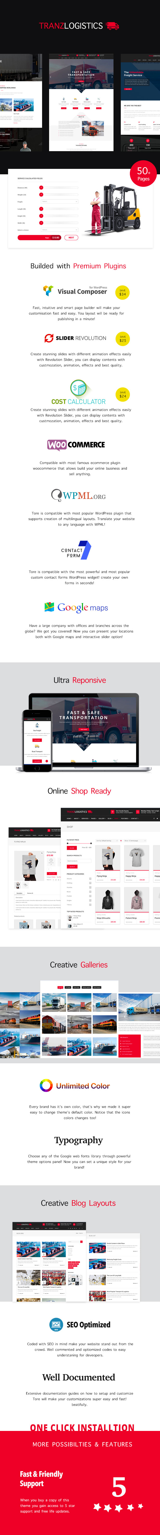 Tranzlogistics - Logistik & Frachtversand WordPress Theme - 1