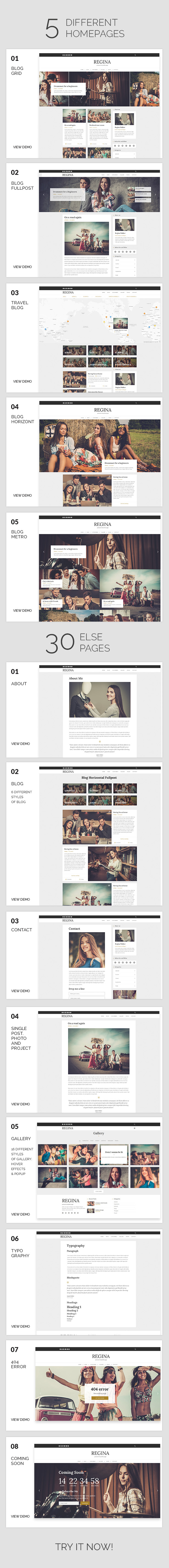 Regina - Kreativer Blog WordPress - 1