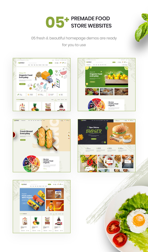 Efway Food Store WordPress Theme Atemberaubende Homepages