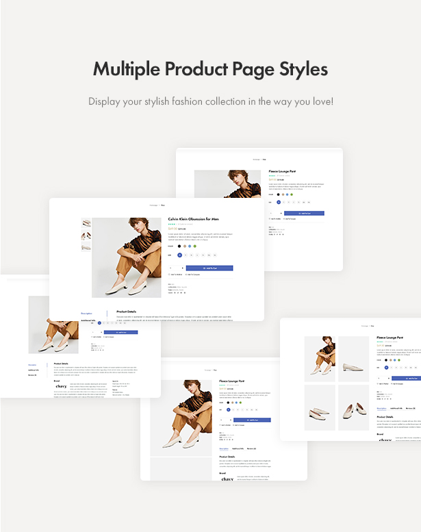 Jenik Gutenberg Fashion WooCommerce Theme - Product Page Layouts