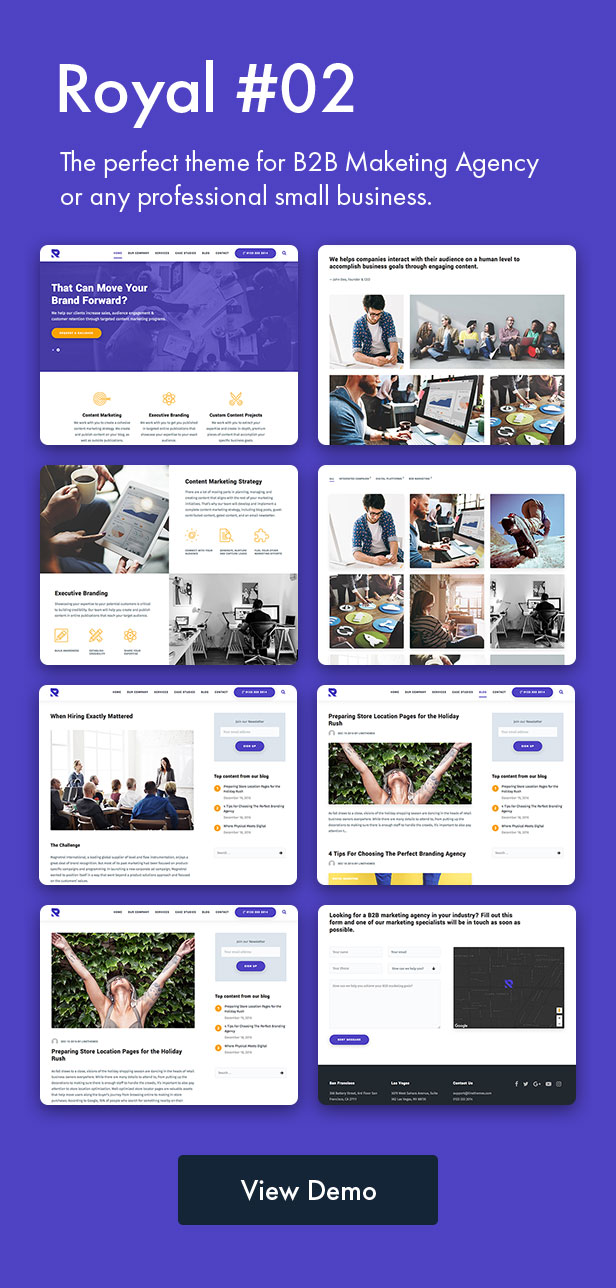 Marketing, B2B-Marketing, Landung, SEO WordPress Theme - Royal - 5