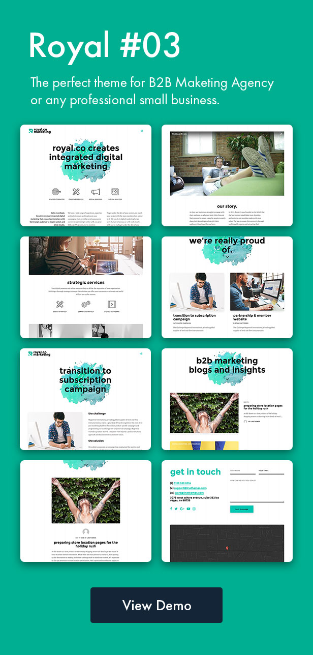 Marketing, B2B-Marketing, Landung, SEO WordPress Theme - Royal - 6