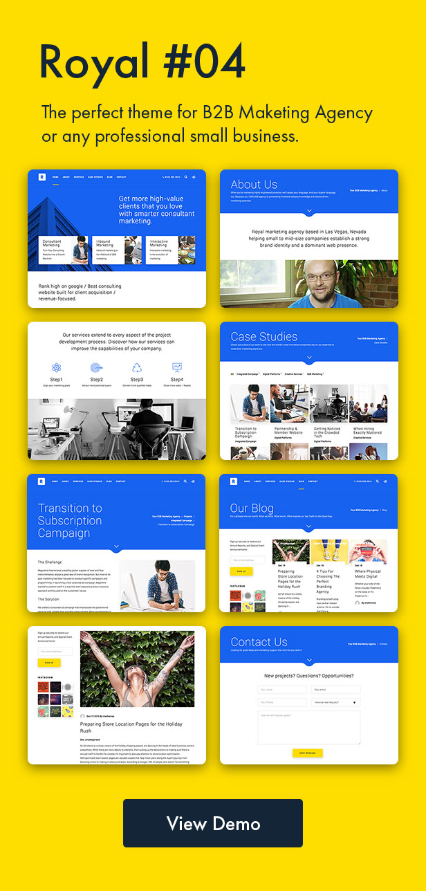 Marketing, B2B-Marketing, Landung, SEO WordPress Theme - Royal - 7