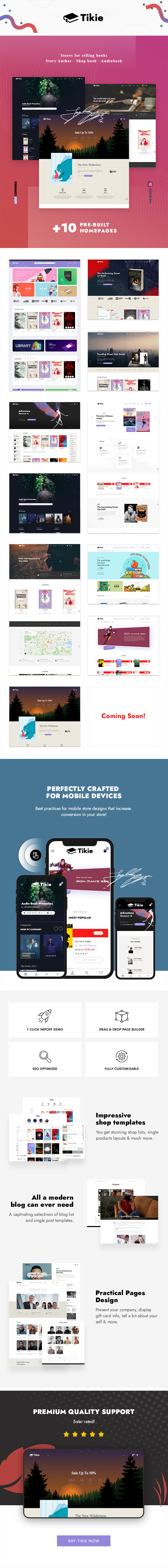 Tikie – Buchladen WooCommerce WordPress Theme - 1