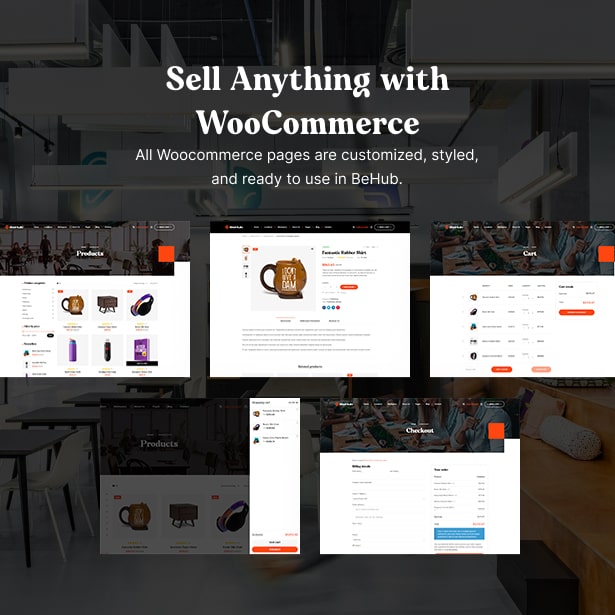 BeHub - Coworking Space WordPress Theme WooCommerce Shop-Seite