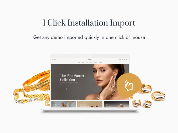 Aro Jewellery Store WordPress 1 Klicken Sie auf Installation Importieren