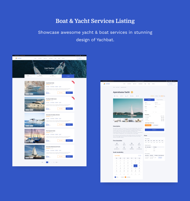 Yachbat – WordPress-Theme für Boots- und Yachtausflüge