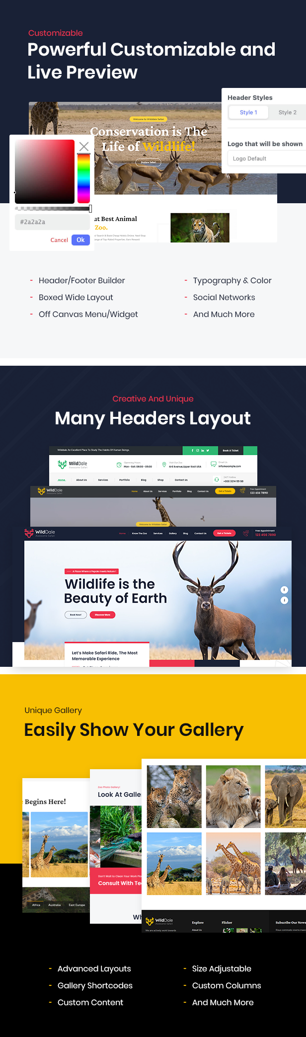 WildDale – Dschungelsafari-WordPress-Theme