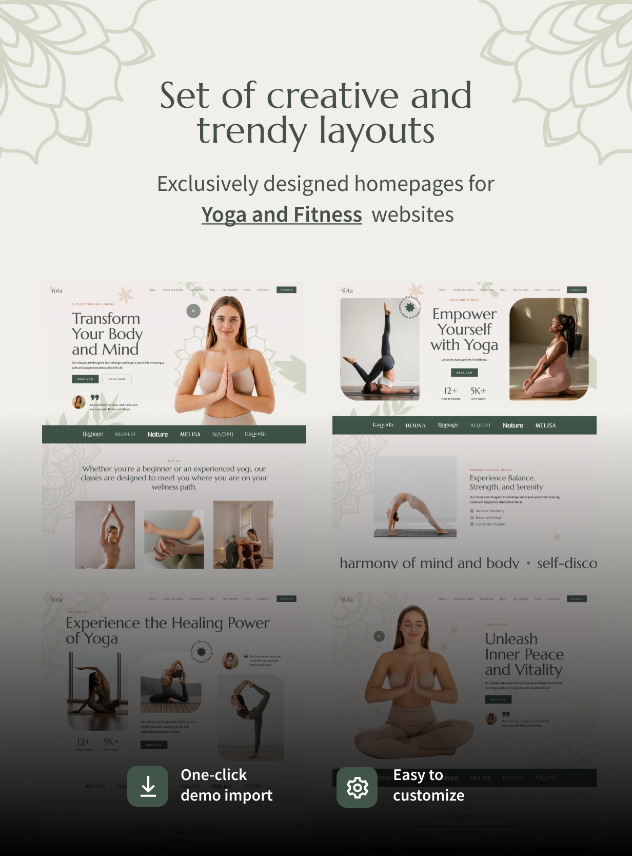 Yota – WordPress-Theme für Yoga und Fitness