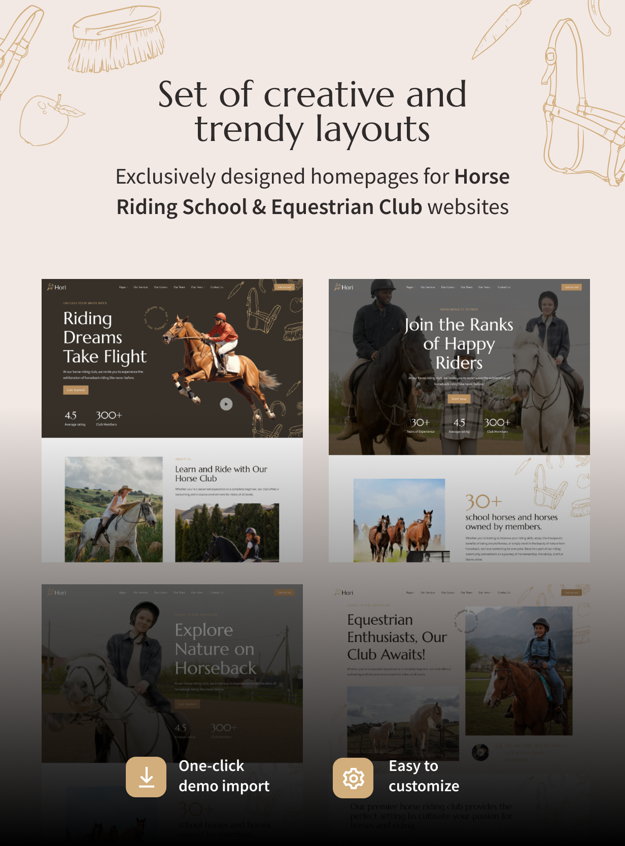 Hori – WordPress-Theme für Reitclubs