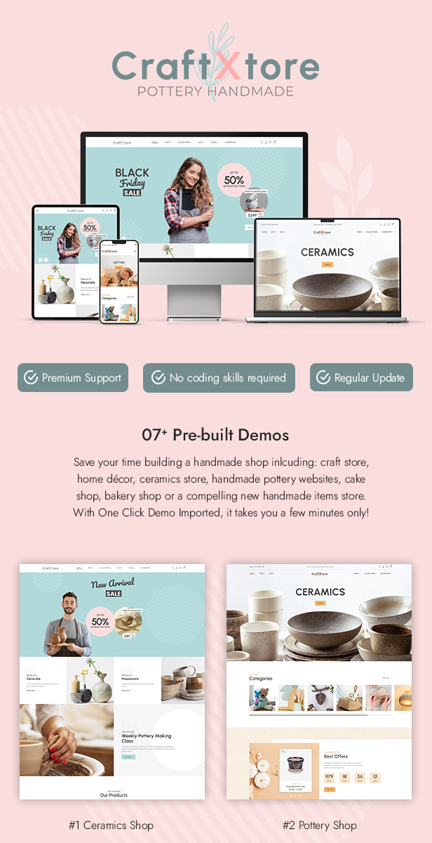 CraftXtore - WooCommerce-Theme für handgefertigte Keramik- und Töpferwarenläden - 2
