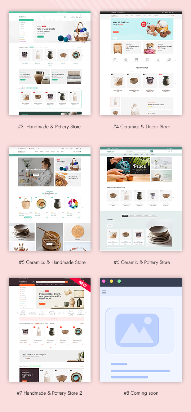 CraftXtore - WooCommerce-Theme für handgefertigte Keramik- und Töpferwarenläden - 3