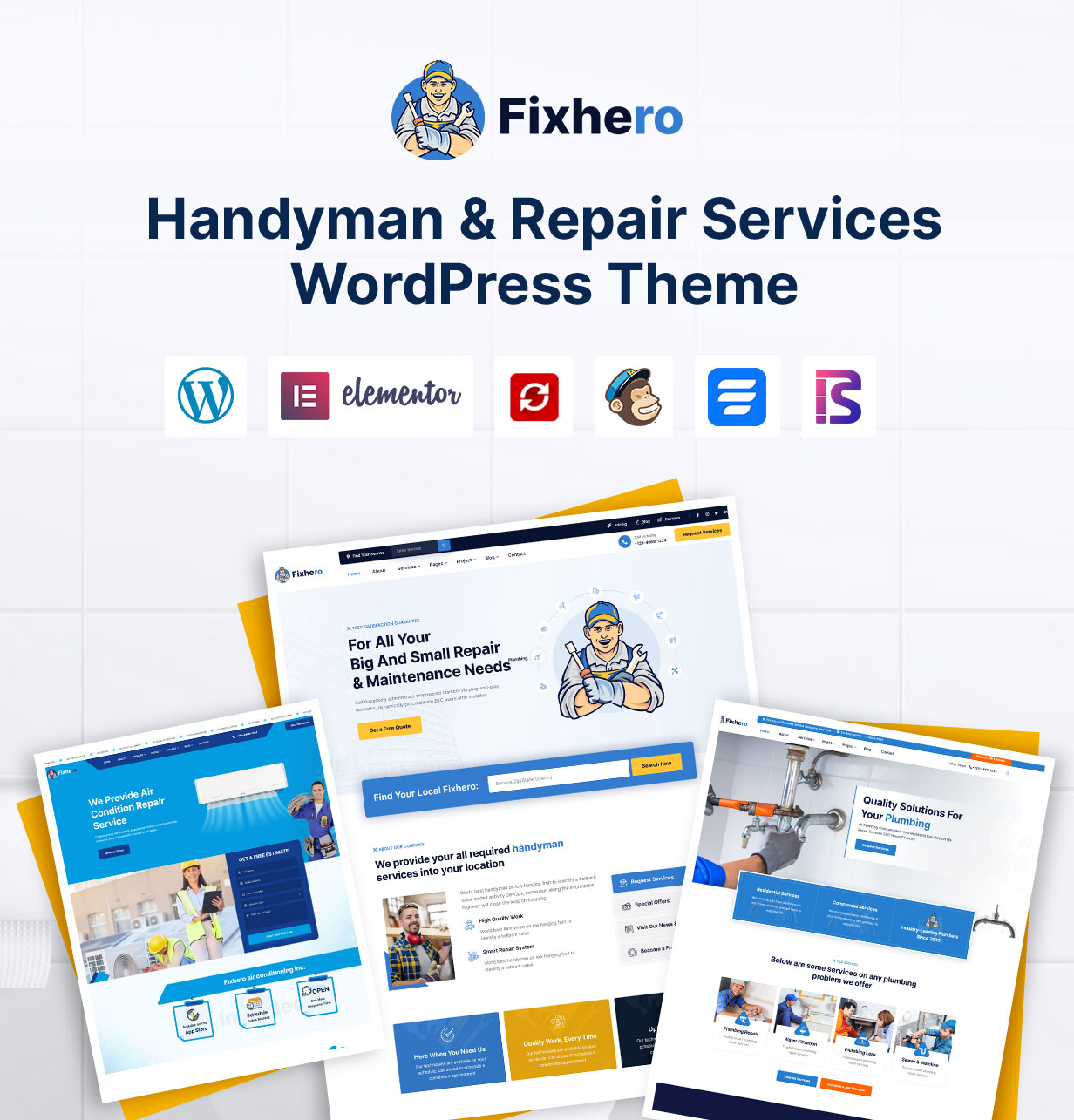 Fixhero – All-in-One-WordPress-Theme für Handwerker- und Reparaturdienste