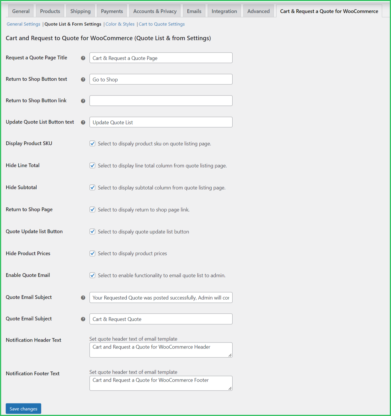 Warenkorb und Angebotsanfrage für WooCommerce