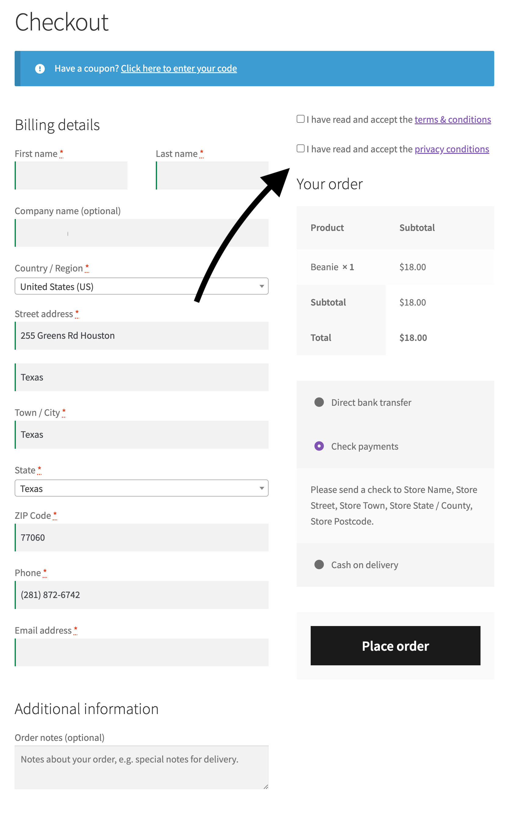 Erweiterte Geschäftsbedingungen-Popup für WooCommerce - 1