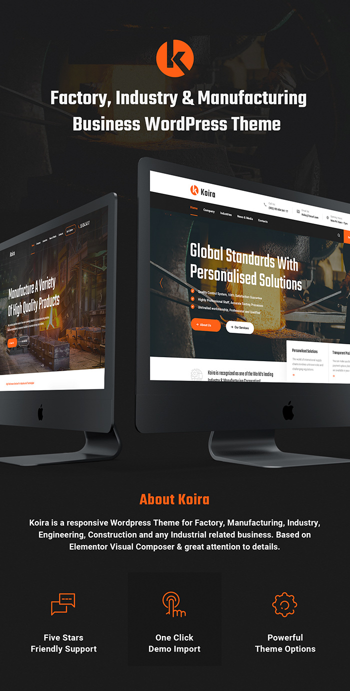 Koira – WordPress-Theme für Industrie und Fertigung – 1