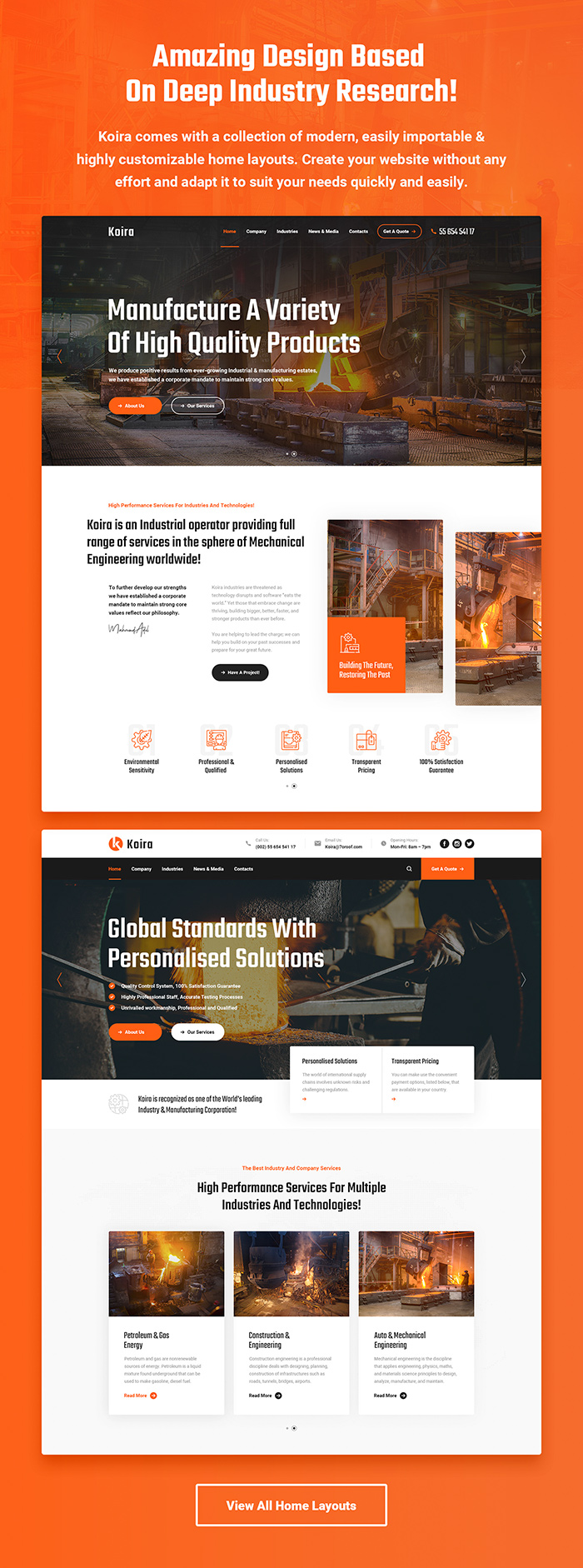 Koira – WordPress-Theme für Industrie und Fertigung – 2