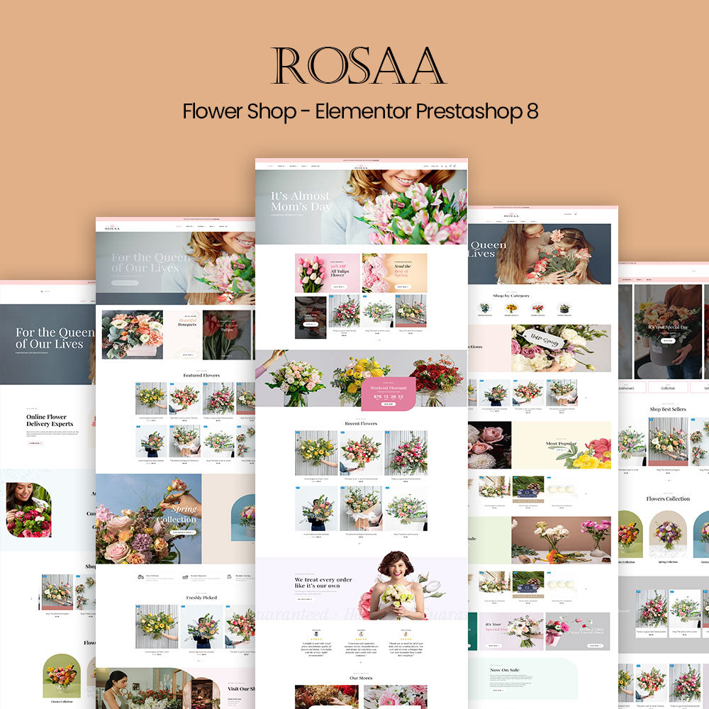 Rosaa Flower Shop – Elementor Prestashop Theme – 1