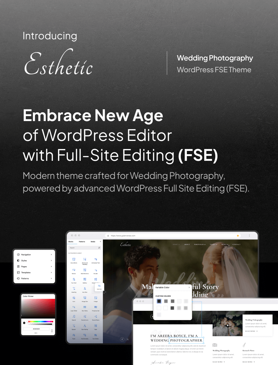 Ästhetisch – Hochzeitsfotografie FSE WordPress Theme – 3