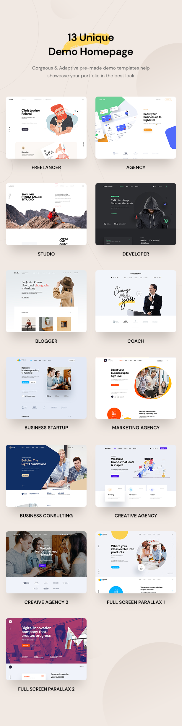 Meilen - Kreatives Portfolio & Agentur WordPress Theme - 3