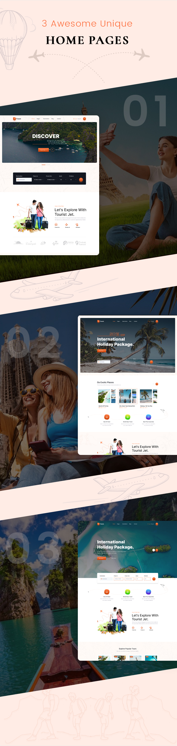 Tranel – WordPress-Theme für Reise- und Reisebüros – 2