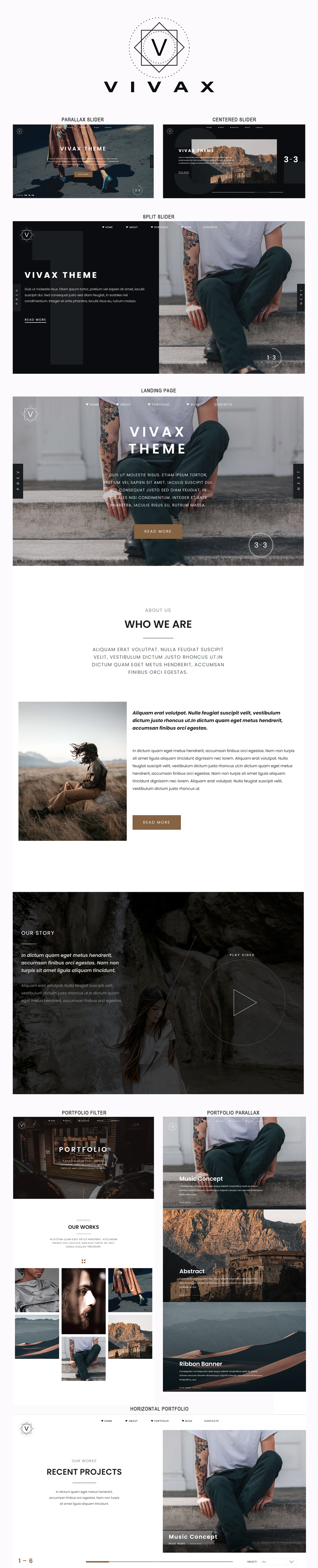 Vivax – Kreatives und modernes WordPress-Portfolio – 1