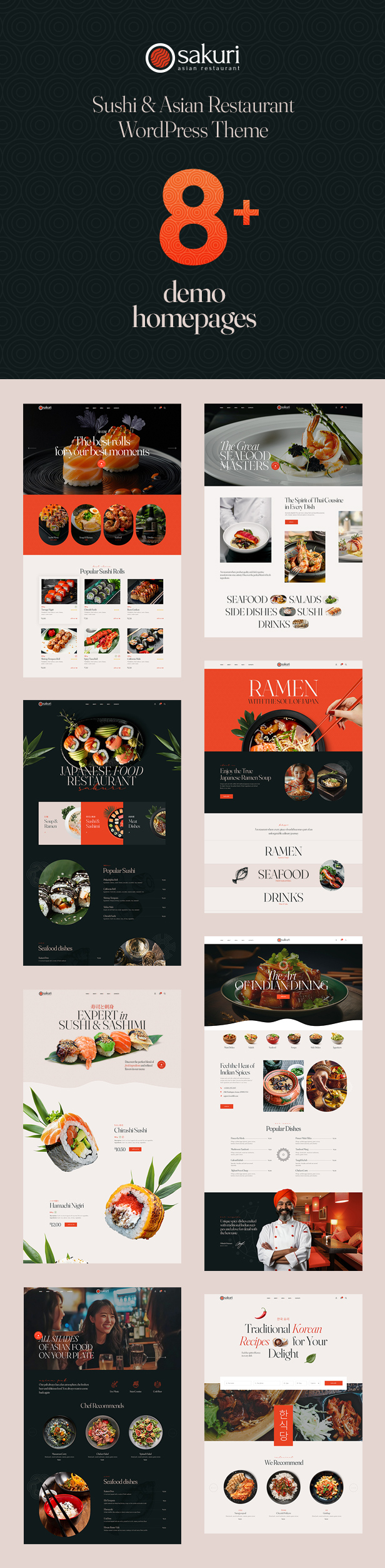 Sakuri - Asian Restaurant WordPress Thema - 5