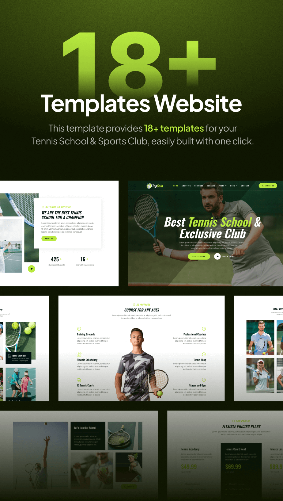 Topspin - Tennis School & Sports Club FSE WordPress Thema - 5