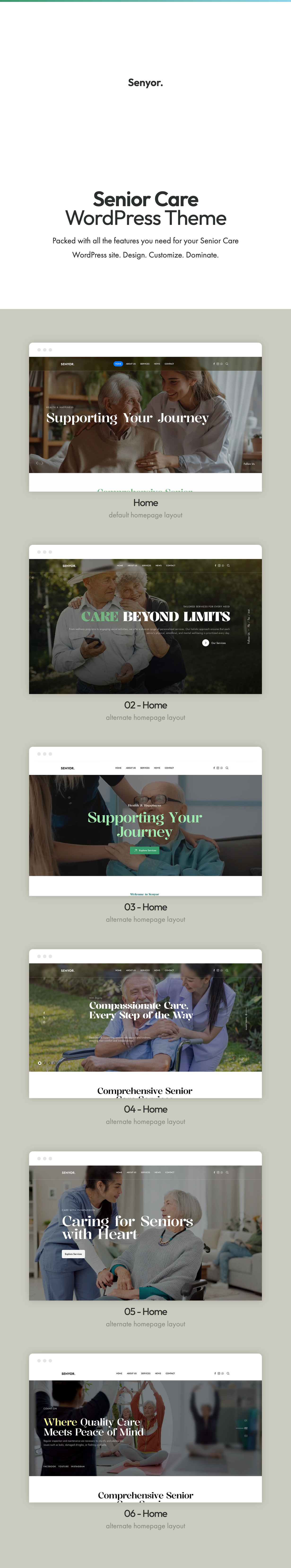 Senyor - Senior Care WordPress -Thema von Pixelwars 