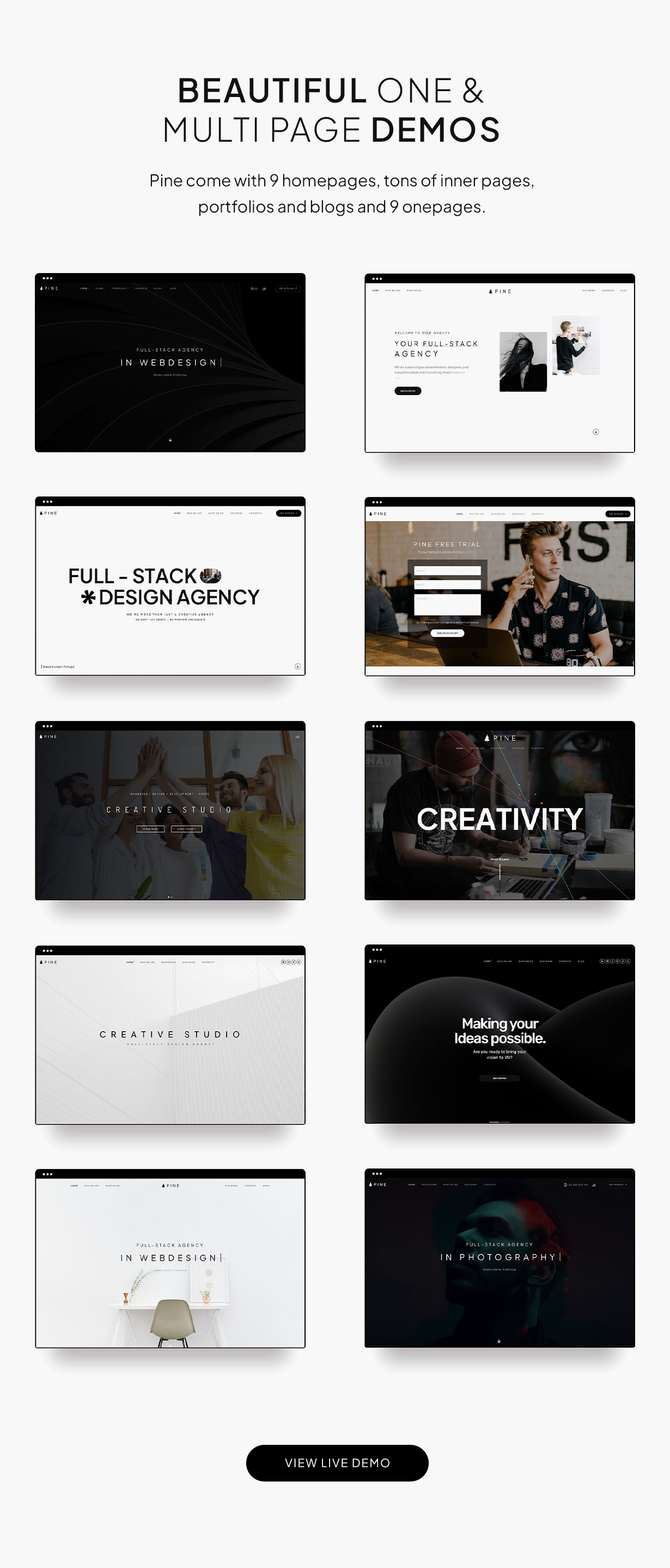 Pine - Creative Agency & Portfolio WordPress Theme - 3