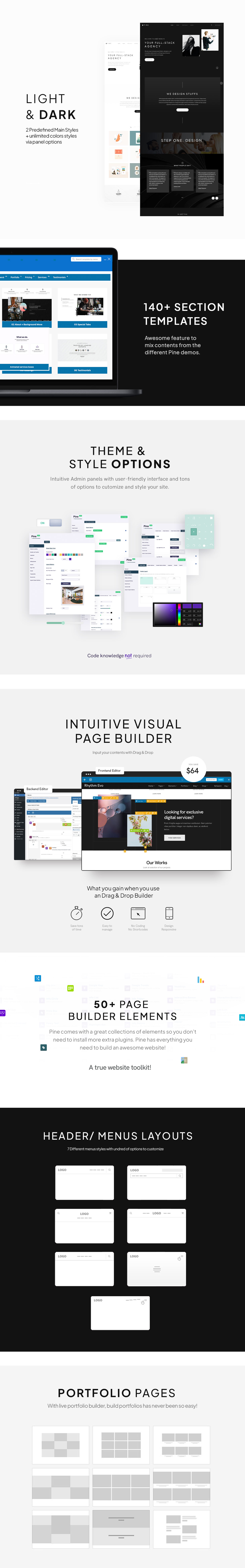 Pine - Creative Agency & Portfolio WordPress Theme - 4